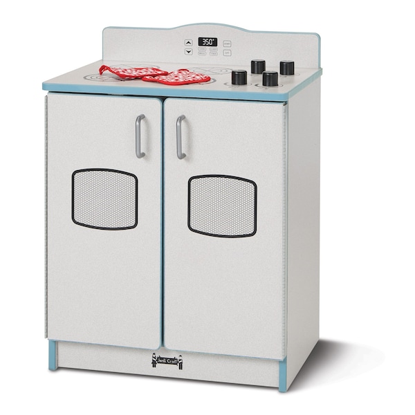Jonti-Craft Rainbow Accents Culinary Creations Kitchen Stove, Coastal Blue - 2409JCWW131
