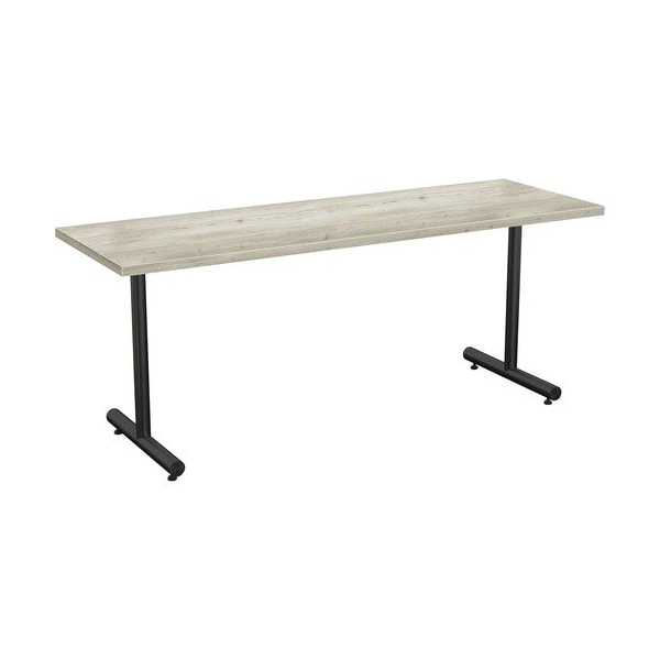 Special-T Table, Black Base, 24inWx72inLx29inH, Aged Driftwood - SCTKING2472BAD