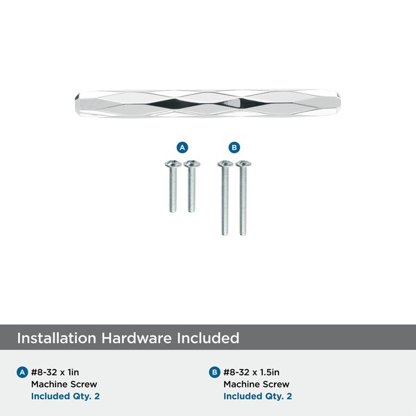 Amerock St. Vincent 3 in 76 mm Center-to-Center Polished Chrome Cabinet Pull - BP3664626