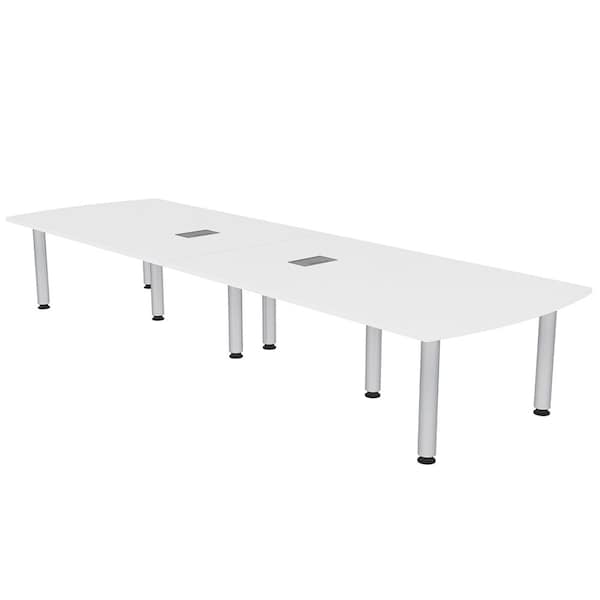 Skutchi Designs 45 in W, 144 in L, 29 in H, Engineered Wood Top, White - H-AREC-46143PT-09-EL