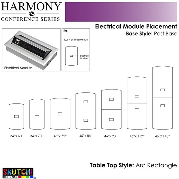 Skutchi Designs 45 in W, 144 in L, 29 in H, Engineered Wood Top, White - H-AREC-46143PT-09-EL