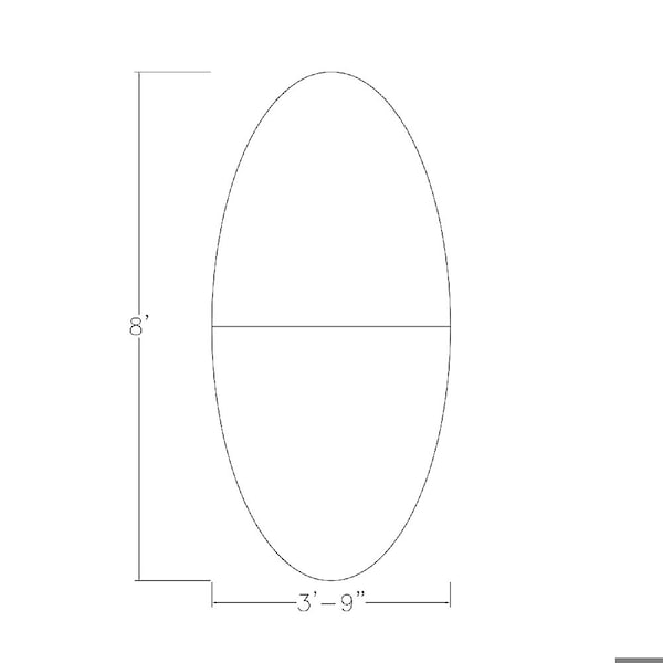 Skutchi Designs 45 in W, 96 in L, 29 in H, Engineered Wood Top, White - HAR-OVL-46X93-PT-WC