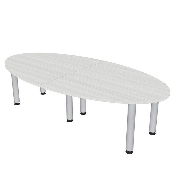 Skutchi Designs 45 in W, 96 in L, 29 in H, Engineered Wood Top, White - HAR-OVL-46X93-PT-WC