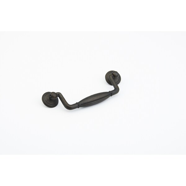 Schaub 5in Center to Center Siena Bail Cabinet Pull Ancient Bronze Finish - 258-ABZ