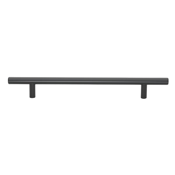 Gliderite Hardware 7 in. Center to Center Matte Black Solid Steel Bar Pull - 5004-178-MB - 5004-178-MB-1