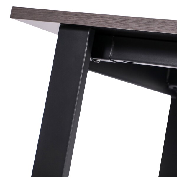 Flash Furniture Redmond 60x24 Conf Tbl w/1in. Thick Dbl Sided Laminate Tbl Top w/PVC and U-Frame Steel Bse, Gry Oak - MT-M6024-LTGRY-UBF-GG