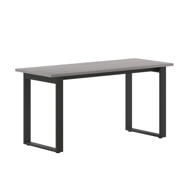 Flash Furniture Redmond 60x24 Conf Tbl w/1in. Thick Dbl Sided Laminate Tbl Top w/PVC and U-Frame Steel Bse, Gry Oak - MT-M6024-LTGRY-UBF-GG