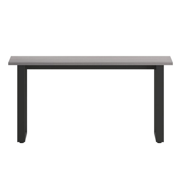 Flash Furniture Redmond 60x24 Conf Tbl w/1in. Thick Dbl Sided Laminate Tbl Top w/PVC and U-Frame Steel Bse, Gry Oak - MT-M6024-LTGRY-UBF-GG