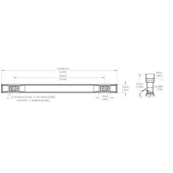 Richelieu 5 1/16-inch (128 mm) Center to Center Brushed Nickel Transitional Cabinet Pull - BP5254128195