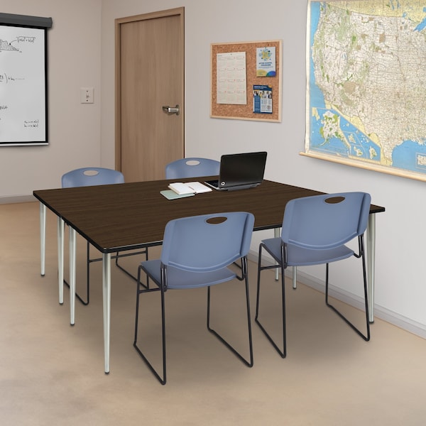 Regency Kahlo Training Seminar Table, 72 in W, 24 in L, Neo Walnut - MTPL7224NWCM