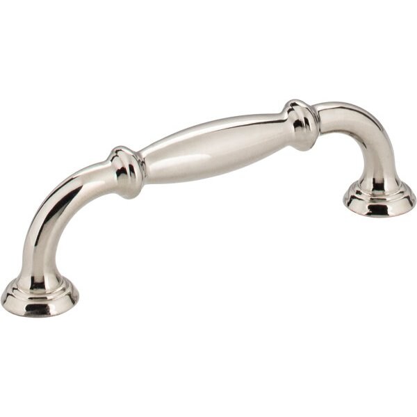Jeffrey Alexander 96 mm Center-to-Center Polished Nickel Tiffany Cabinet Pull - 658-96NI