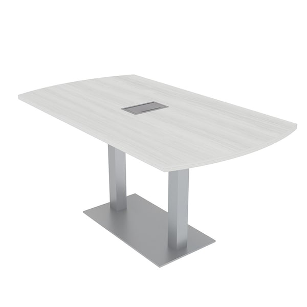 Skutchi Designs 33.5 in W, 59.5 in L, 29 in H, Engineered Wood Top, White - HAR-AREC-34X60-DOU-ELEC-WHCYPRESS