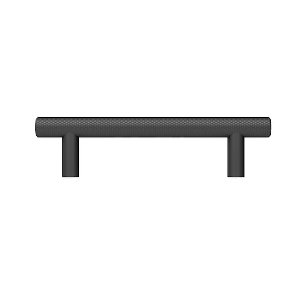 Richelieu 3 3/4-inch (96 mm) Center to Center Matte Black Contemporary Cabinet Pull - BP306096900