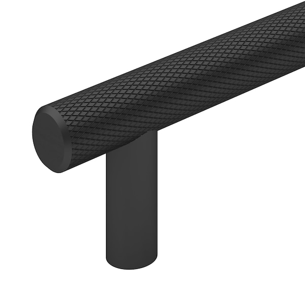 Richelieu 3 3/4-inch (96 mm) Center to Center Matte Black Contemporary Cabinet Pull - BP306096900