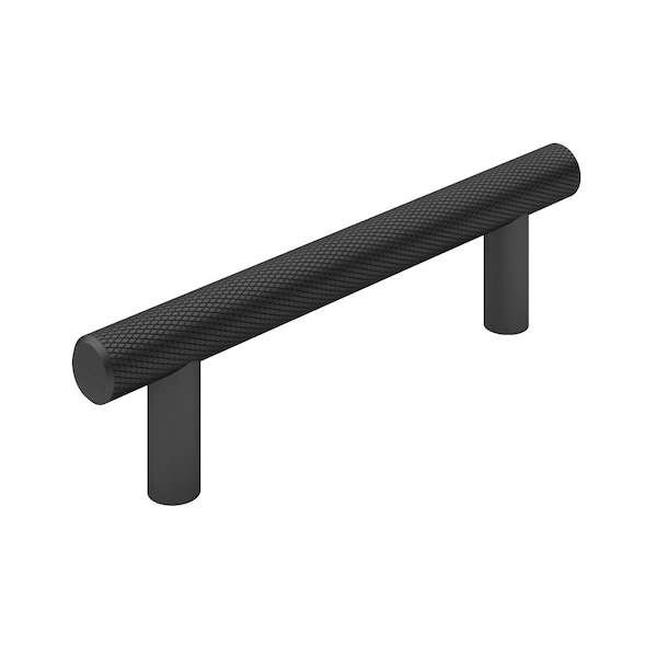 Richelieu 3 3/4-inch (96 mm) Center to Center Matte Black Contemporary Cabinet Pull - BP306096900
