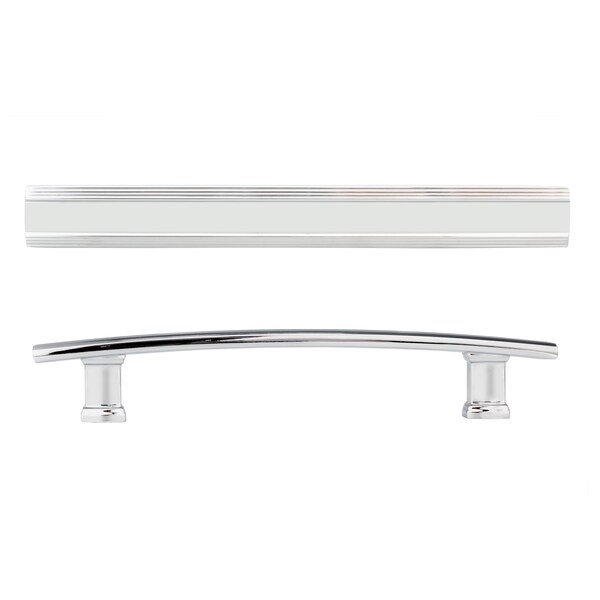 Richelieu 5-1/16 in. (128 mm) Center-to-Center Chrome Transitional Drawer Pull - BP7070128140