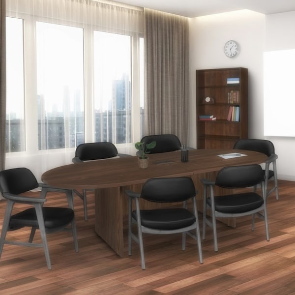 Regency Legacy 10 ft. Racetrack Conference Table with Charging Port, Neo Walnut - LCTRT12047NW