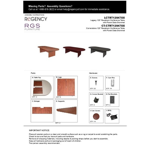 Regency Legacy 10 ft. Racetrack Conference Table with Charging Port, Neo Walnut - LCTRT12047NW