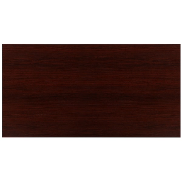 Flash Furniture Commercial Grade Industrial Style Office Desk, 47" Length, Mahogany - GC-GF156-12-MHG-GG