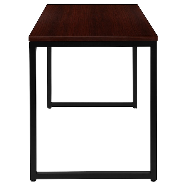 Flash Furniture Commercial Grade Industrial Style Office Desk, 47" Length, Mahogany - GC-GF156-12-MHG-GG