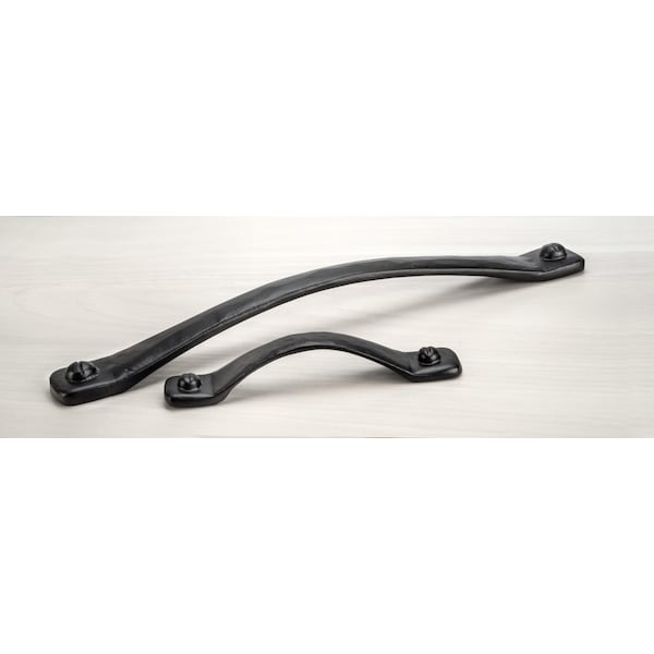 Richelieu 12 in (305 mm) Center-to-Center Matte Black Traditional Forged Iron Cabinet Pull Sheffield - BP9464305900