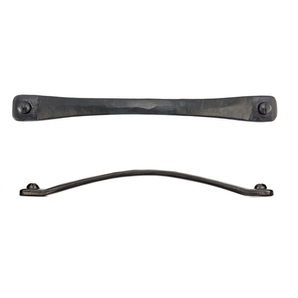 Richelieu 12 in (305 mm) Center-to-Center Matte Black Traditional Forged Iron Cabinet Pull Sheffield - BP9464305900