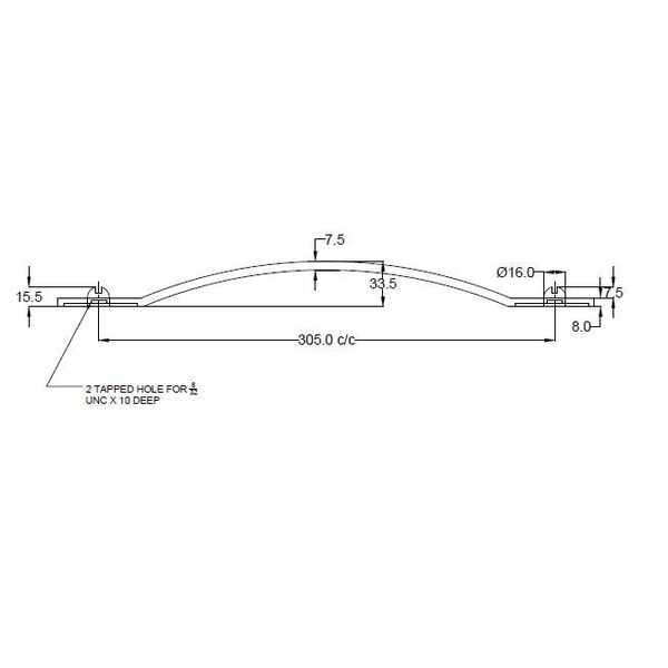 Richelieu 12 in (305 mm) Center-to-Center Matte Black Traditional Forged Iron Cabinet Pull Sheffield - BP9464305900