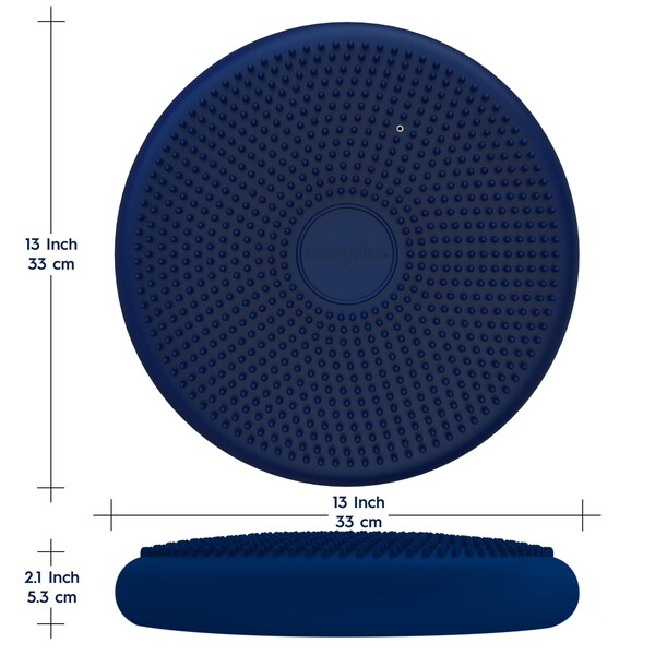 Bouncybands Antimicrobial Big Wiggle Seat Sensory Cushion, Blue 13in./33cm - MB33BUWS
