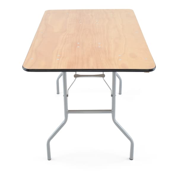 Atlas Commercial Products Titan Series Wood Folding Table, 4 ft x 30 Banquet, Vinyl Edge - WFT5-3048