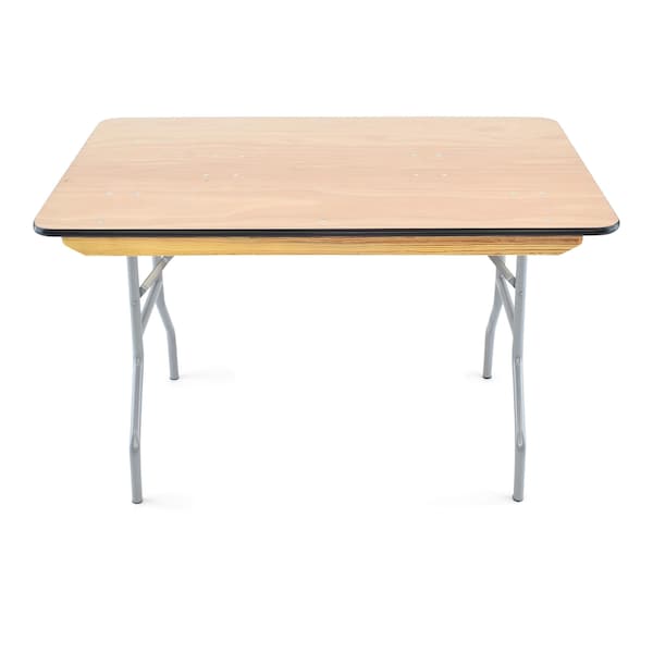 Atlas Commercial Products Titan Series Wood Folding Table, 4 ft x 30 Banquet, Vinyl Edge - WFT5-3048