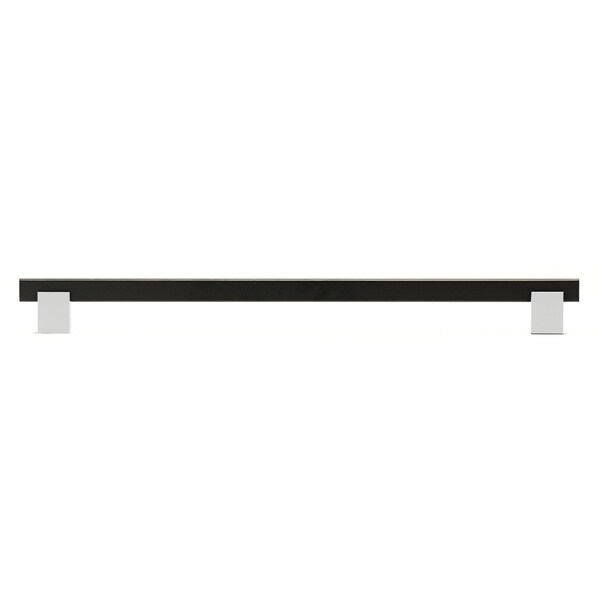 Richelieu 12-5/8 in. (320 mm) Center-to-Center Matte Black, Chrome Contemporary Drawer Pull - BP905320140900