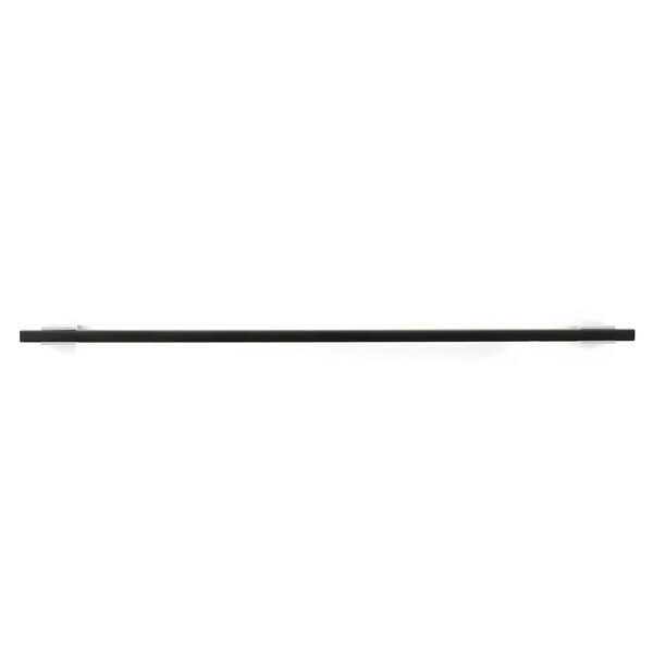 Richelieu 12-5/8 in. (320 mm) Center-to-Center Matte Black, Chrome Contemporary Drawer Pull - BP905320140900