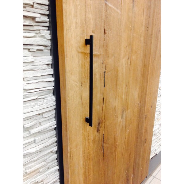 Richelieu 12-5/8 in. (320 mm) Center-to-Center Matte Black, Chrome Contemporary Drawer Pull - BP905320140900