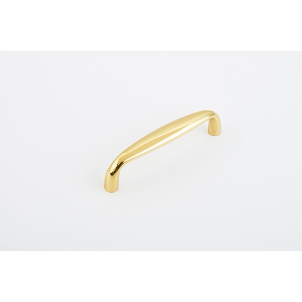 Schaub 4in Center to Center Traditional Cabinet Pull Bright Brass Finish - 732-03