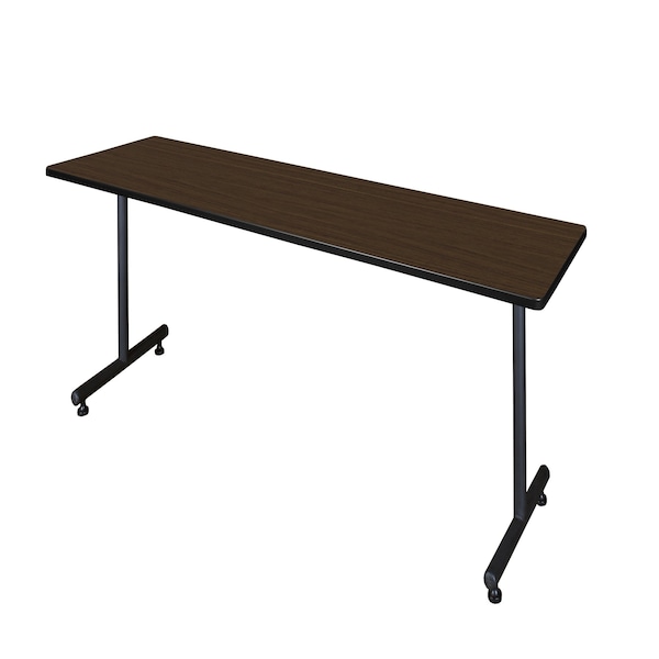 Regency Kobe T-Base Training Seminar Table, 84 in W, 24 in L, Neo Walnut - MKTRCT8424NW