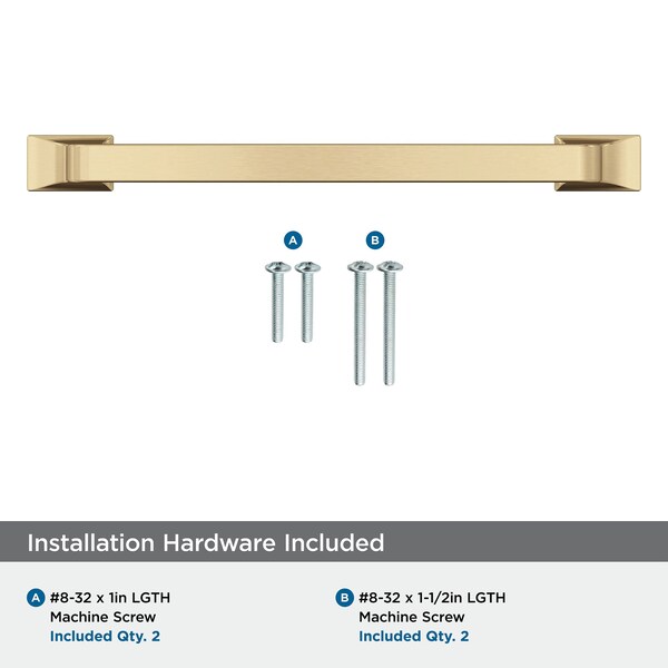Amerock Westerly 5-1/16 inch 128mm Center-to-Center Champagne Bronze Cabinet Pull - BP53721CZ