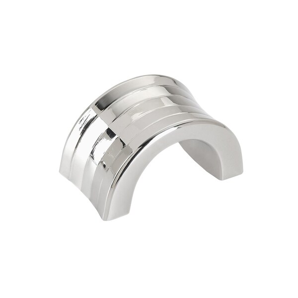 Amerock Concentric 1-1/4 in 32 mm Center-to-Center Polished Nickel Cabinet Finger Pull - BP36811PN
