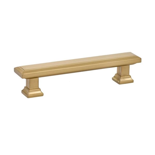 Patioplus 10 in. Brass Geometric Center To Center Bar Cabinet Pull, Satin Brass - PA3240312