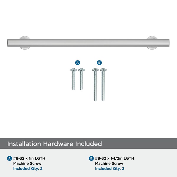 Amerock Everett 8-13/16 inch 224mm Center-to-Center Polished Chrome Cabinet Pull - BP3710826