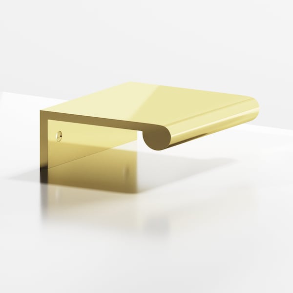 Colonial Bronze 700 Series 6in Center to Center Round Lip Edge Pull Polished Brass Finish - 70063