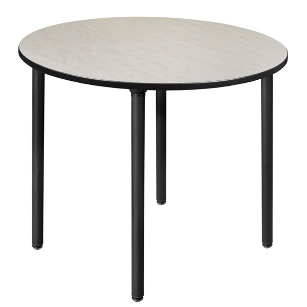 Regency Kee Folding Tables, 48 W, 48 L, 29 H, Wood, Metal Top, Maple - TBF48RNDPLBK