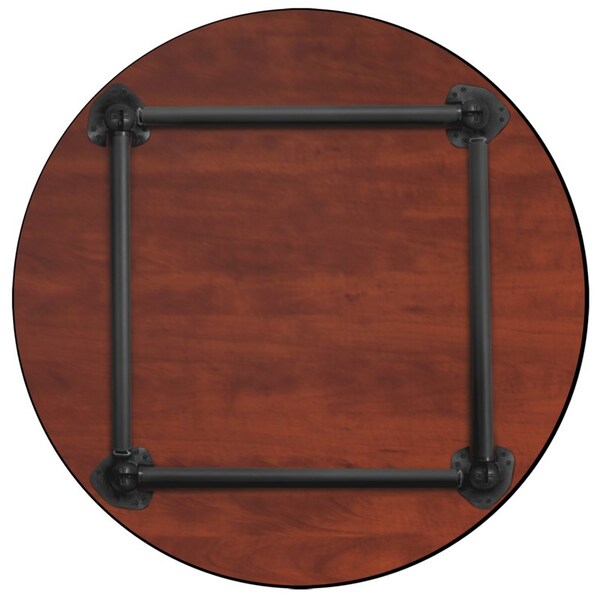 Regency Kee Folding Tables, 48 W, 48 L, 29 H, Wood, Metal Top, Maple - TBF48RNDPLBK