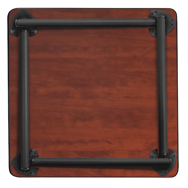 Regency Kee Folding Tables, 30 W, 30 L, 29 H, Wood, Metal Top, Maple - TBF3030PLBK