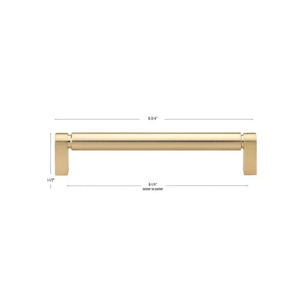 Gliderite Hardware 6-1/4 in. Center to Center Smooth Bar Pull - 4787-160-CHPG, 5PK - 4787-160-CHPG-5