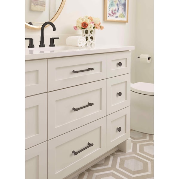 Amerock Destine 5-1/16 in 128 mm Center-to-Center Matte Black Cabinet Pull - BP36859FB