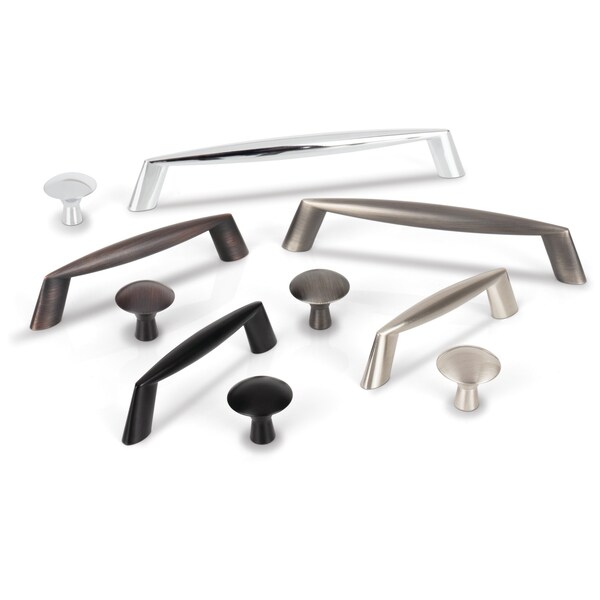 Elements By Hardware Resources 128 mm Center-to-Center Brushed Pewter Zachary Cabinet Pull - 988-128BNBDL