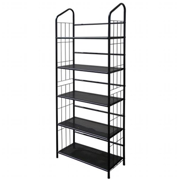 Ore International Ore International R597 - 5 5 Tier Metal Book Shelf  -  Black - R597-5