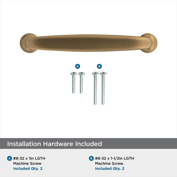 Amerock Renown 3-3/4 in 96 mm Center-to-Center Champagne Bronze Cabinet Pull - BP36794CZ