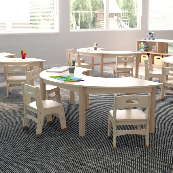 Flash Furniture 29.5 in W, 59 in L, 18 in H, Beechwood, Birch Plywood, Beech - MK-ME088014-GG