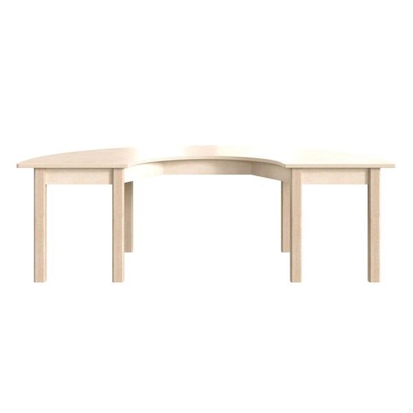 Flash Furniture 29.5 in W, 59 in L, 18 in H, Beechwood, Birch Plywood, Beech - MK-ME088014-GG